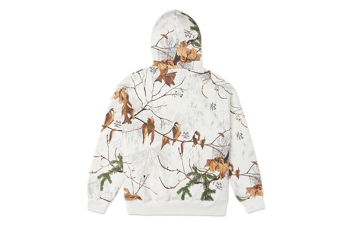 (WMNS) Converse Real Tree Hoodie Leaves Printing Casual White 10020287-A01