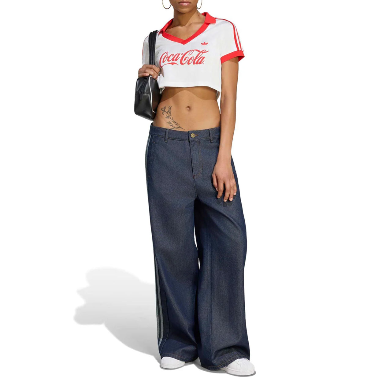 (WMNS) adidas x Coca-Cola Cropped Jersey Asia Sizing 'White' KY7571