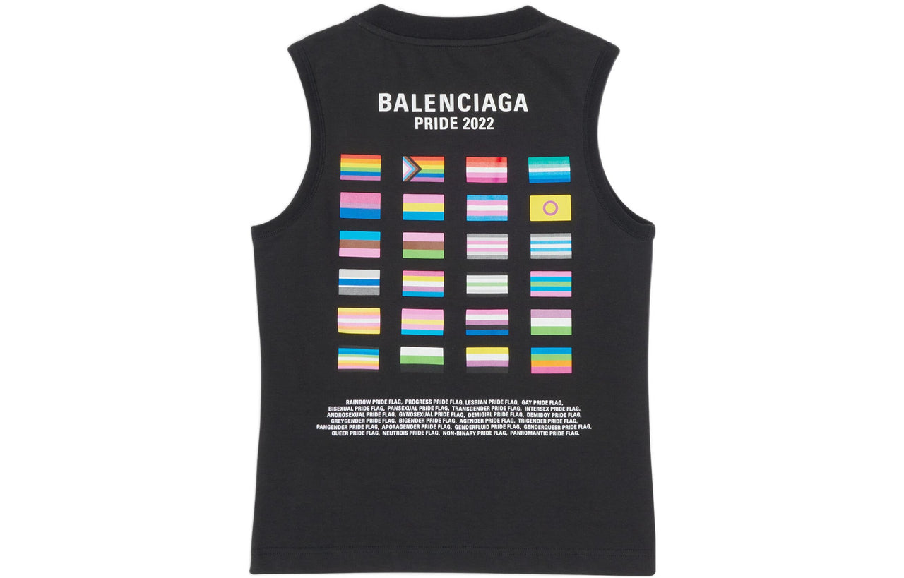 Balenciaga Pride 22 Tank Top 'Black White' 698102TMVO41070