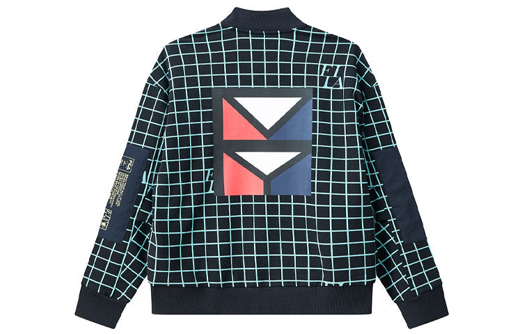 FILA x Mihara Yasuhiro Plaid Contrasting Pocket Blazer Jacket For Men Navy F71M118501F-NV