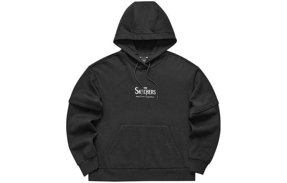 (WMNS) Skechers x Hilarious Monster Graphic Hoodie 'Black White' L421W003-0018