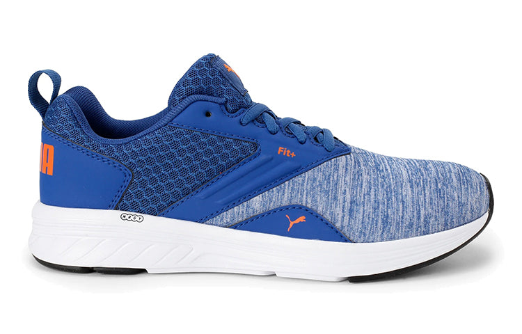 (GS) PUMA Nrgy Comet Low Top Running Shoes Black/White/Blue 190675-10