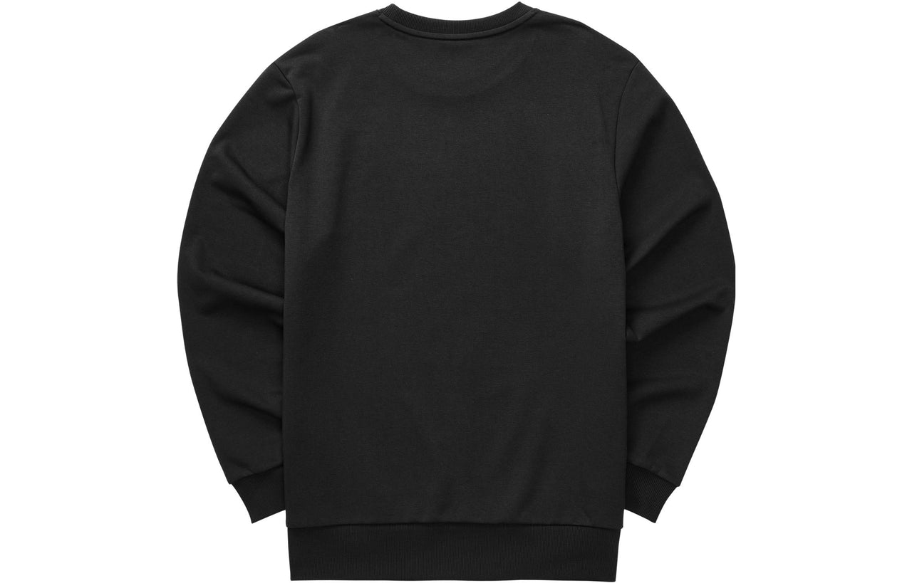 Skechers Colorful Casual Series Brand Crew Sweater 'Black Green' L322U083-0018