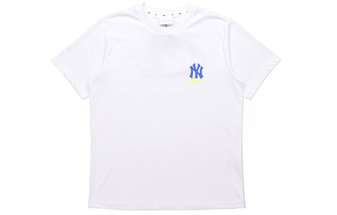 MLB New York Yankees Basic Graffiti Printing Sports Short Sleeve Unisex White 31TS12031-50W