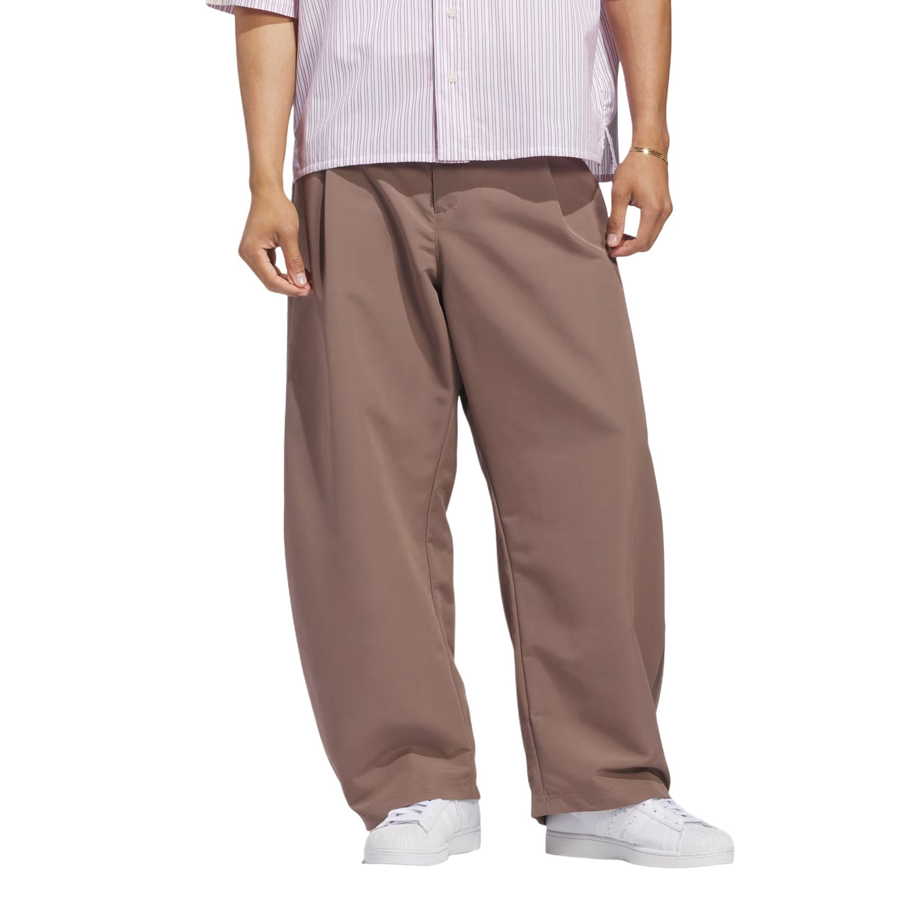 adidas Woven Barrel Pants Asia Sizing 'Trace Brown' KU0571