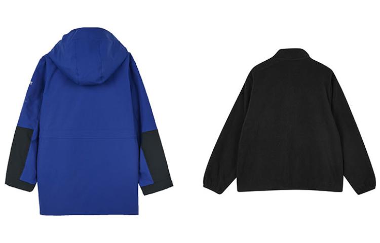 (GS) Skechers Casual Series 3-In-1 Hooded Jacket 'Black Blue' P423B023-005J