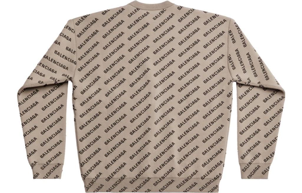 Balenciaga Mini Allover Logo Sweater 'Beige' 736247T32339977