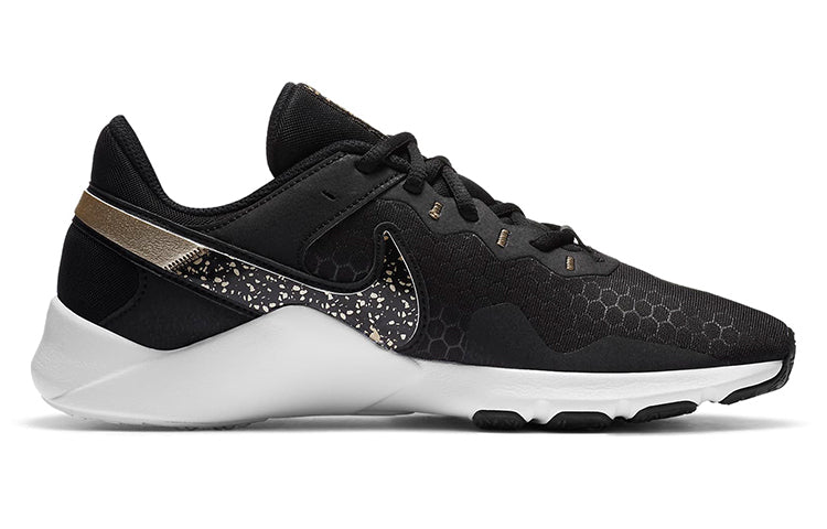 (WMNS) Nike Legend Essential 2 Premium 'Black White Gold' CZ3668-001