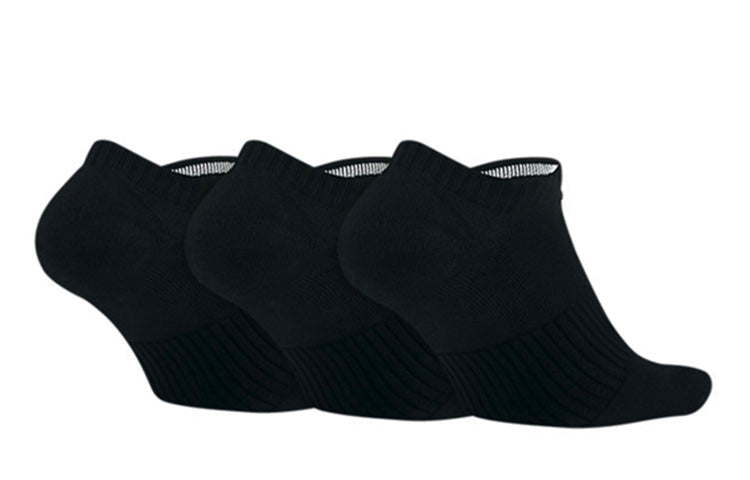 Nike Cotton Cushion No-show Sports Socks 3 Pairs Black SX4702-001