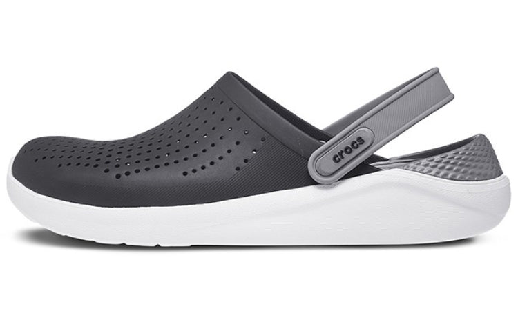 Crocs LiteRide Shoe Sandals Black Smoke Grey Unisex 204592-05M