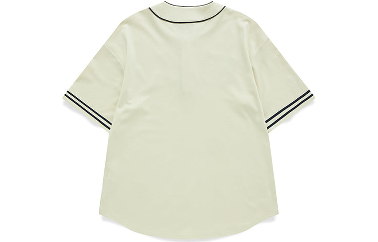 Men's FILA FUSION Contrasting Colors Logo Loose Sports Short Sleeve White T11M132103F-IV