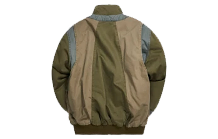 KITH Colorblocked Sateen Bomber 'Olive' KH1207-106