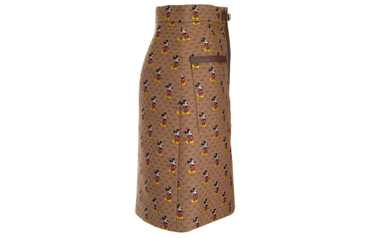 (WMNS) Gucci x Disney GG Mickey Mouse Skirt For Brown 602249-Z8AHJ-9549