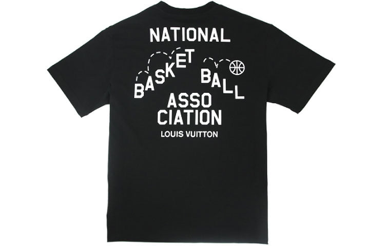 LOUIS VUITTON x NBA للجنسين SS21 طباعة الشعار باللون الأسود 1A8X0U