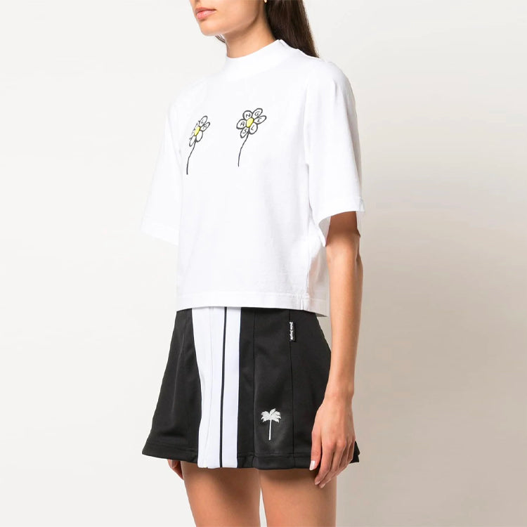 PALM ANGELS Printing Short Sleeve White PWAA020S20JER0050210