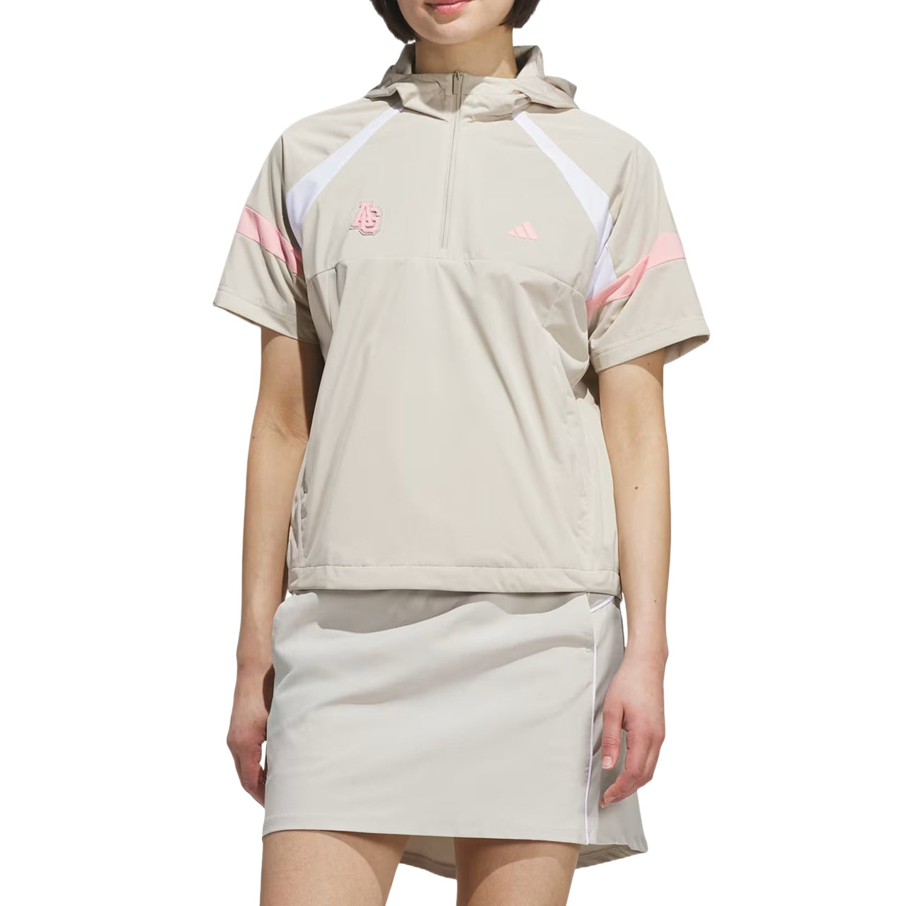 (WMNS) adidas Half-Zip Hooded Anorak Jacket Asia Sizing 'Khaki Three' KG2173