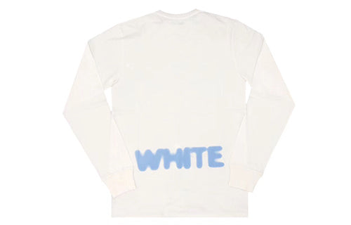 Off-White C O VIRGIL ABLOH FW White Blue Splash Ink Long Sleeves 'White Blue' OW-SS18-052