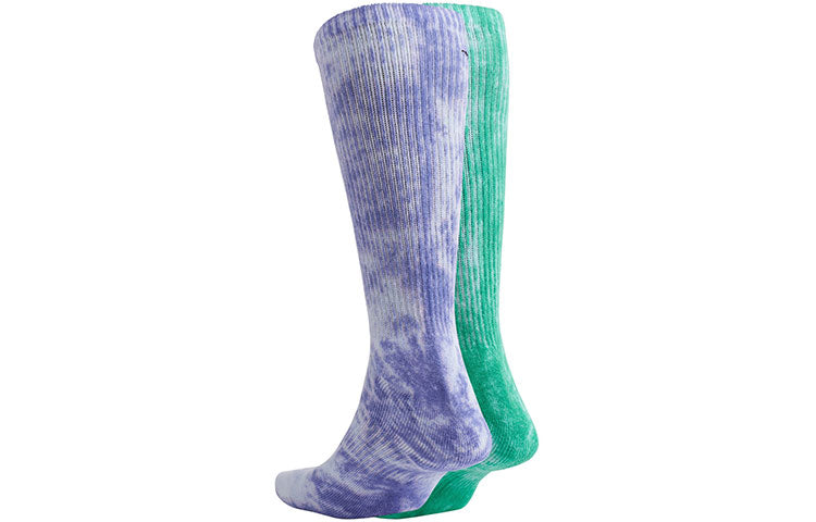 Nike Everyday Plus Tie-Dye Sports Stockings Unisex 2 Pairs Purple/Green DM3407-903