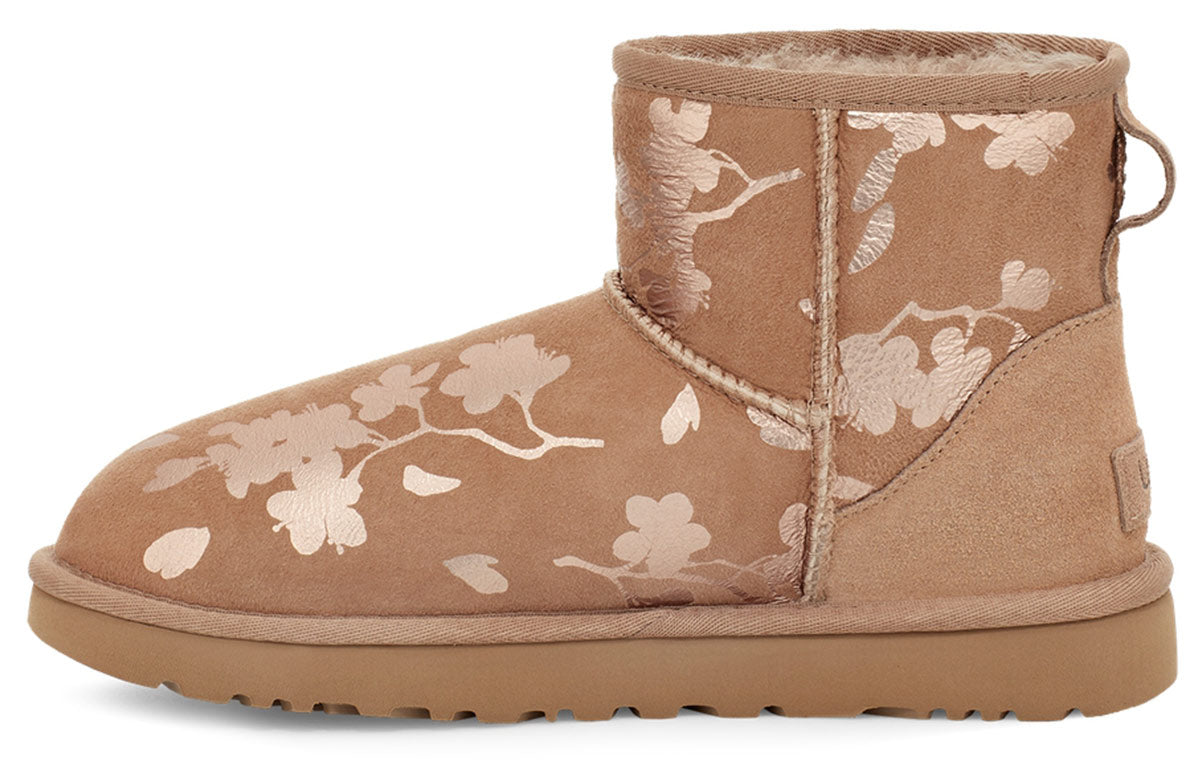 (WMNS) UGG Classic Mini Floral Foil Fleece Lined 1118163-AMP