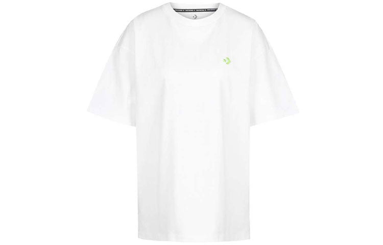 Men's Converse Logo Embroidered Sports Short Sleeve White 10018347-A05