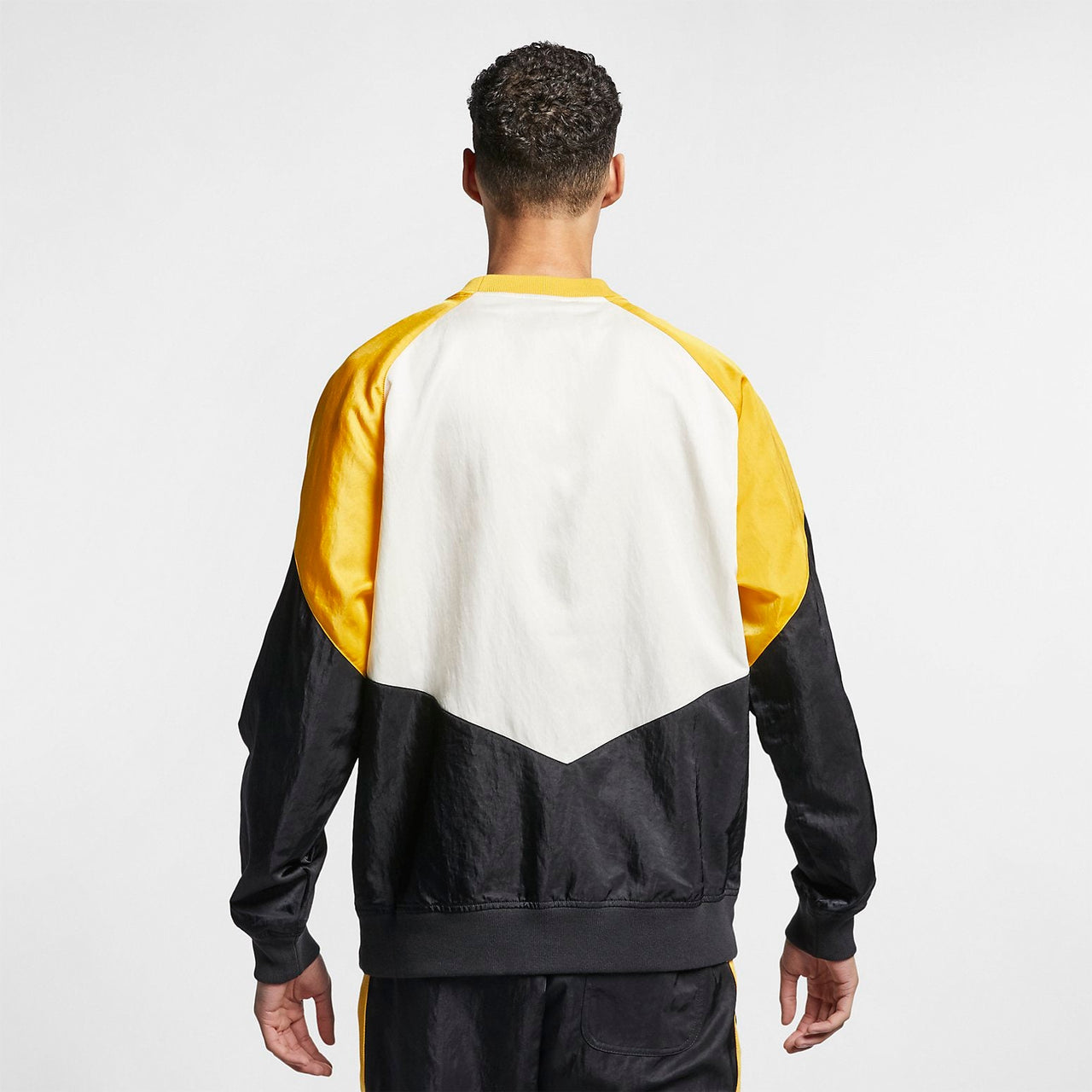 Nike NSW Crew Woven Sweater 'Yellow Black' AR1642-010