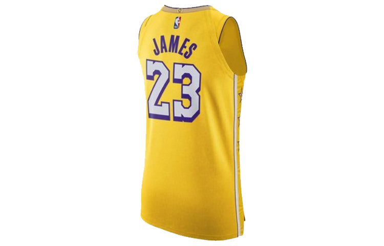 Nike NBA City limited Jersey AU Player Edition 2019-2020 Los Angeles Lakers LeBron James Yellow AV4583-728