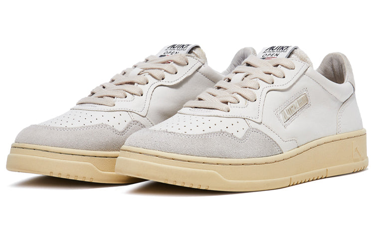 Autry Open Low Leather Suede 'White' AOLM-CE10