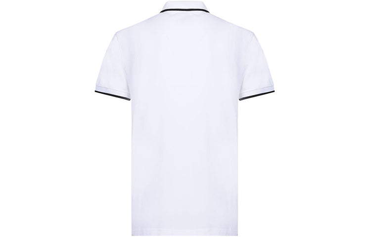 Men's KENZO Embroidered Short Sleeve Polo Shirt White F005PO2014BA-01