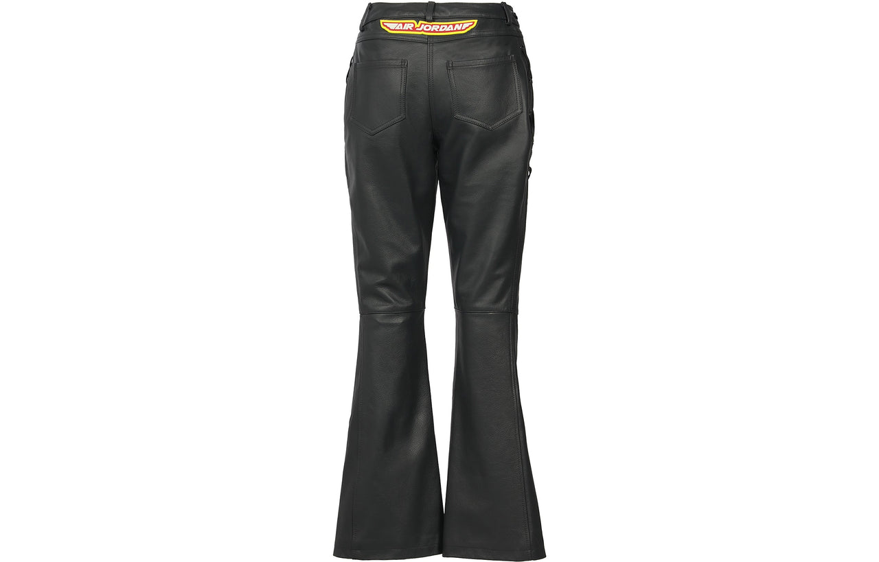 (WMNS) Air Jordan x Travis Scott Cactus Jack Leather Pants Asia Sizing 'Black' DX6171-070