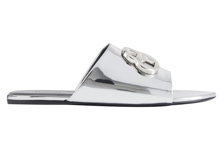 (WMNS) Balenciaga Oval Sandals Silver 614968W2AD18081