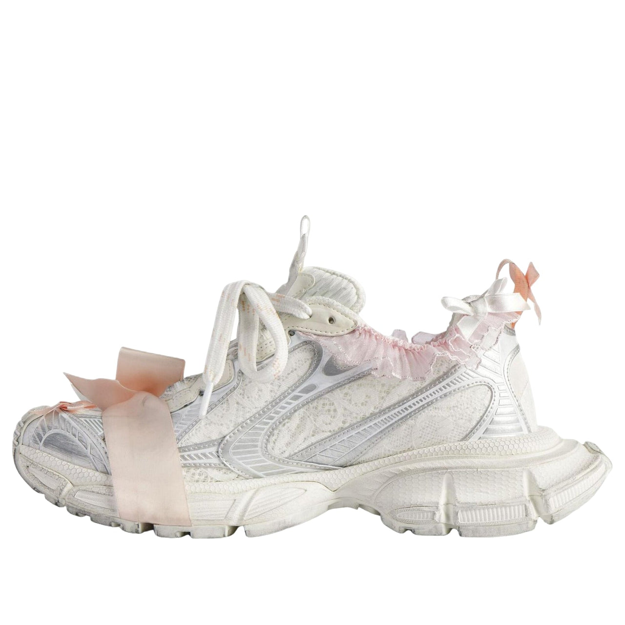 (WMNS) Balenciaga 3XL Lace Sneaker 'White Light Pink' 832994WXLMC9050