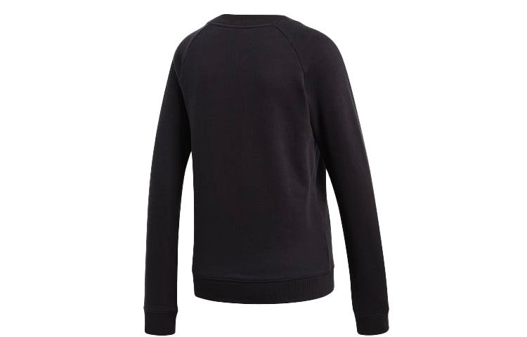 (WMNS) adidas originals Logo Sports Sweatshirt Black DV2612