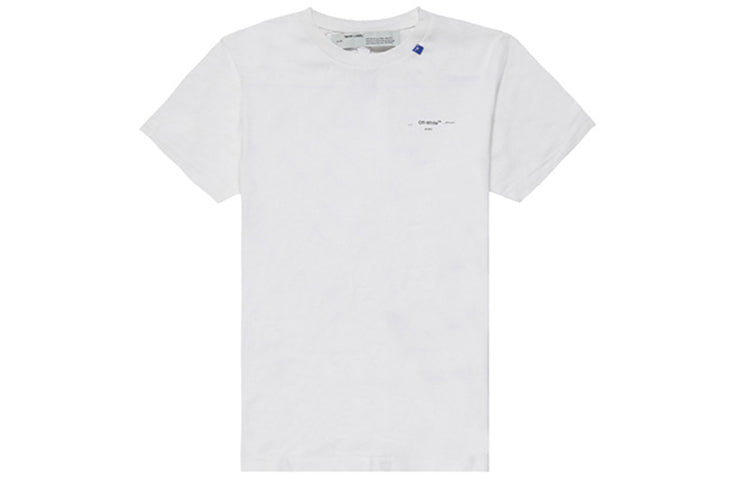 Off-White MENS Unfinished Logo Short Sleeve White OMAA038E191850030191