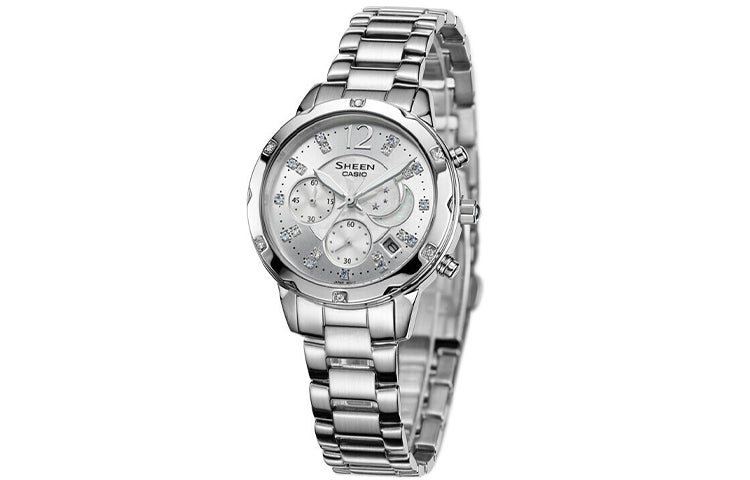 CASIO Female SHEEN Japan / South Korea Fashion Silver Analog SHE-5017D-7A