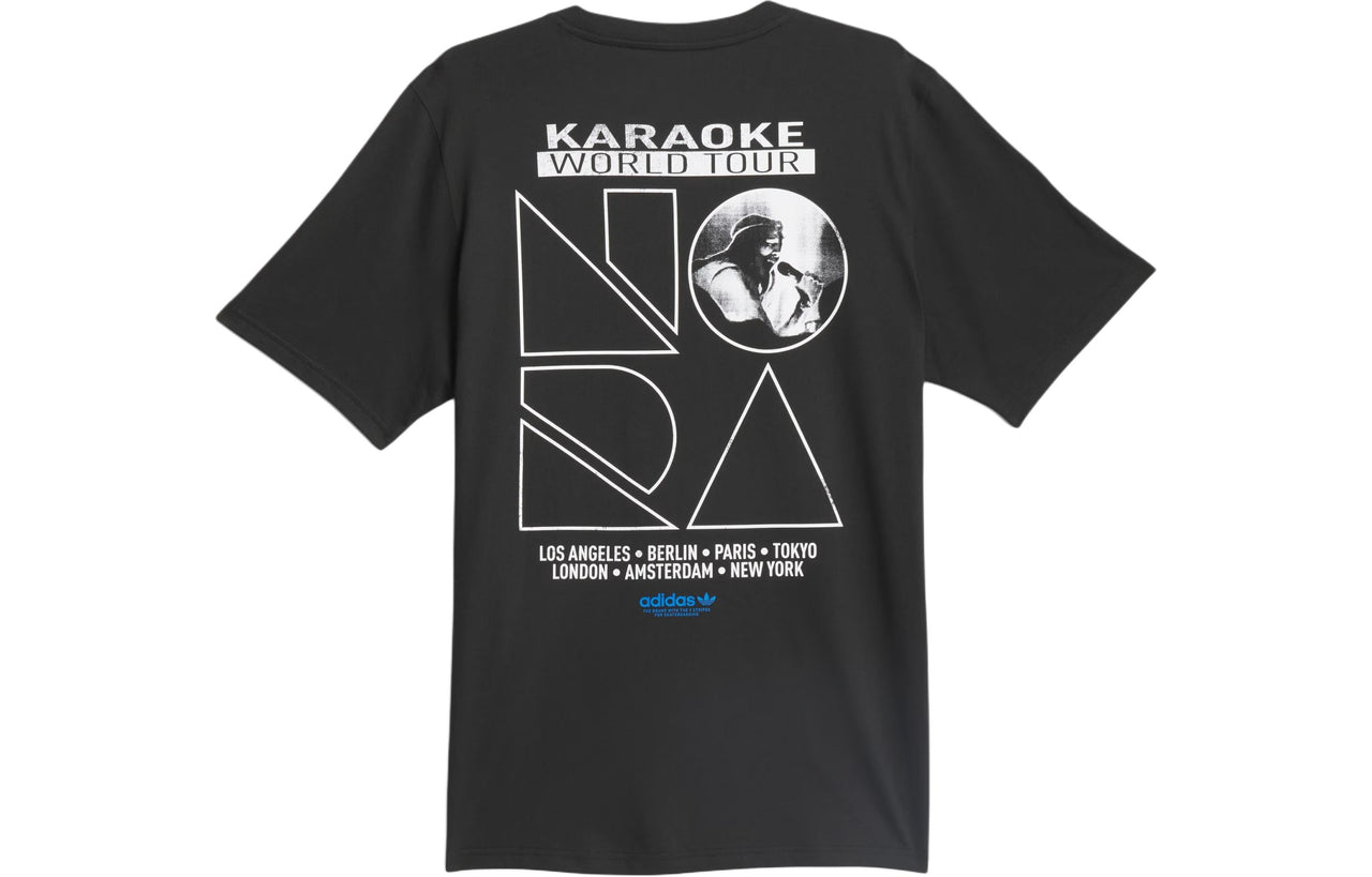 adidas Nora Graphic T-shirt Asia Sizing 'Black White' IU0085
