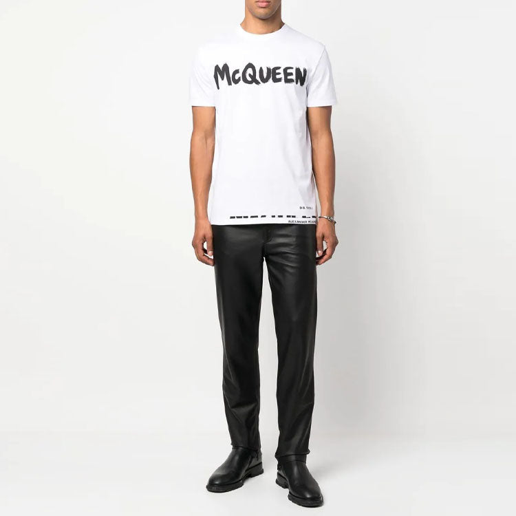 Alexander McQueen Graffiti T-Shirt 'White' 622104-QTZ57-0900