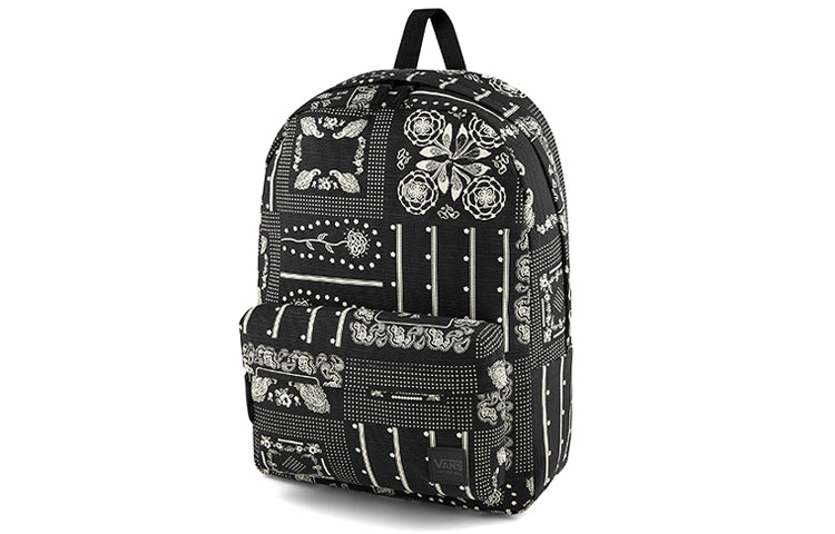 Vans Fashion Printed Backpack 'Black White' VN00021MCQ8