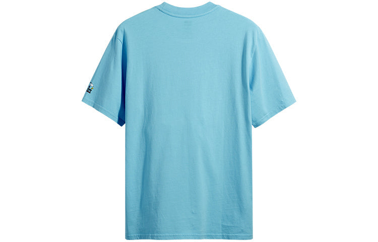 Men's Levis Peanuts Crossover Cartoon Printing Short Sleeve Pullover Short Sleeve Blue 86275-0013