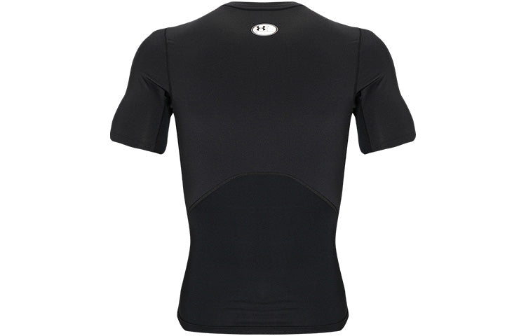 Under Armour Heatgear Compression Short Sleeve T-shirt 'Black White' 1361518-001