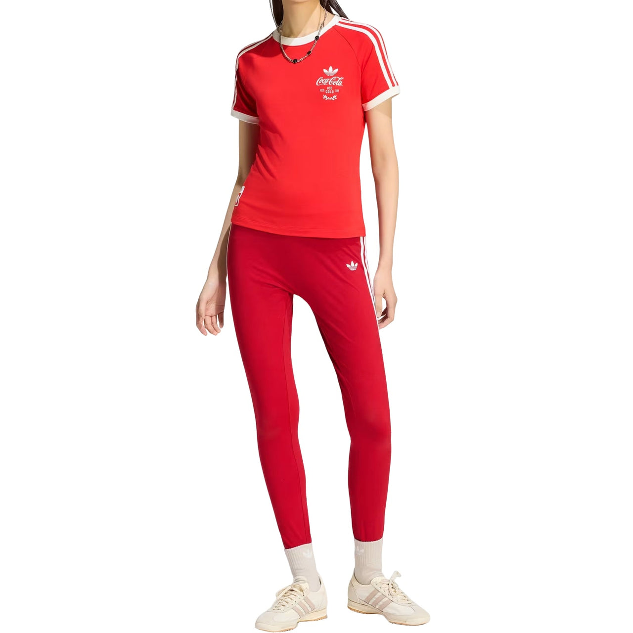 (WMNS) adidas x Coca-Cola 3-Stripes Tee Asia Sizing 'Vivid Red' KY7558
