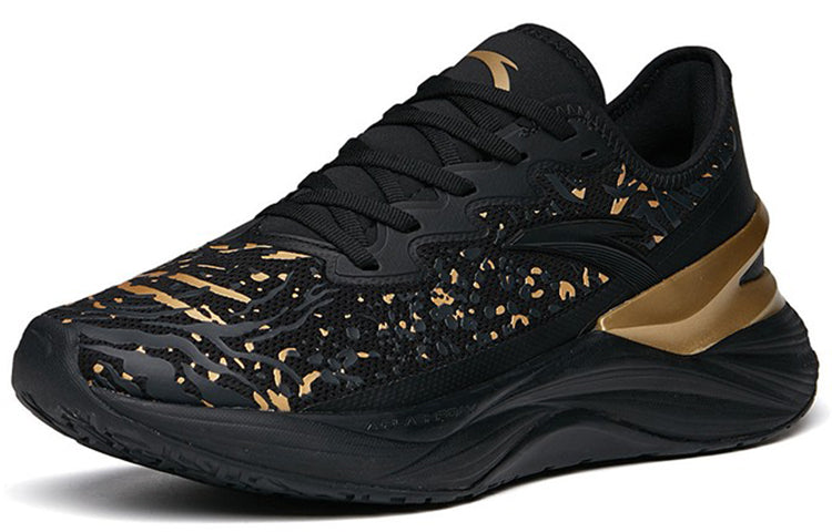 ANTA Chuang 2.0 Lace-up Running Shoes 'Black Gold' 112215586-6