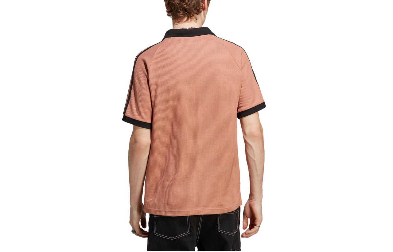 adidas Adicolor Classics Waffle Polo Shirt Asia Sizing 'Clay Strata' HS2083