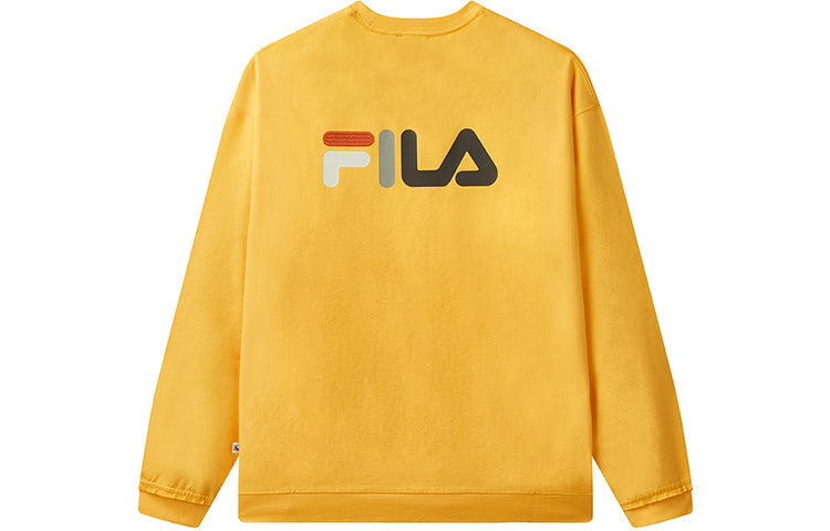 FILA Minimalistic Casual Knit Tops Couple Style Yellow F71U048205F-YE