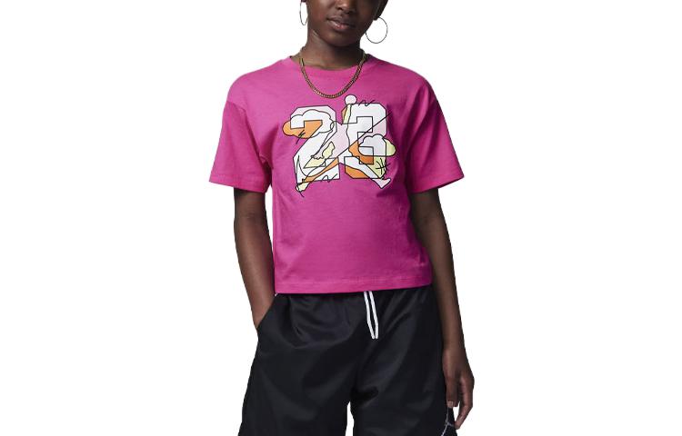 (GS) Air Jordan Jumpman Street Style T-Shirt 'Fierce Pink' 45C603-AG6