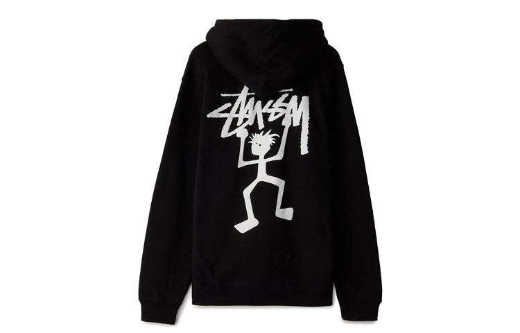 Stussy Warrior Man Hood Pullover Unisex Black 1924435-0001