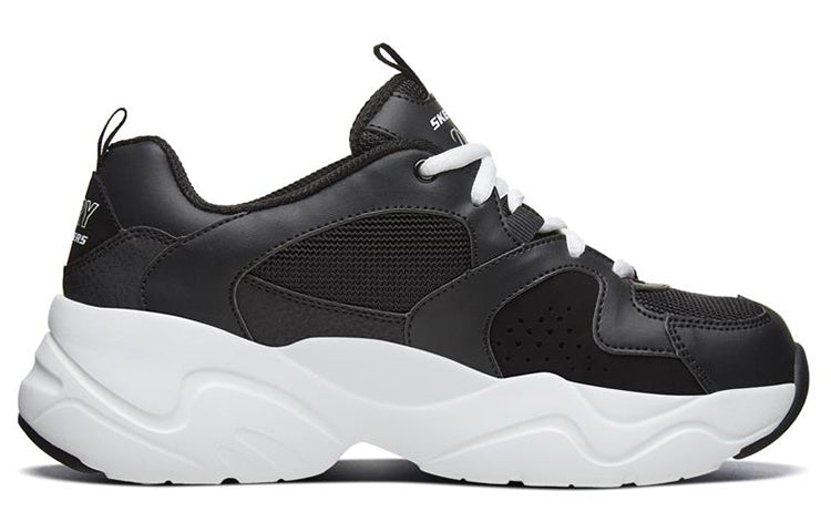 (WMNS) Skechers D'Lites Airy 2.0 Low-Top Running Shoes Black 88888358-BLK