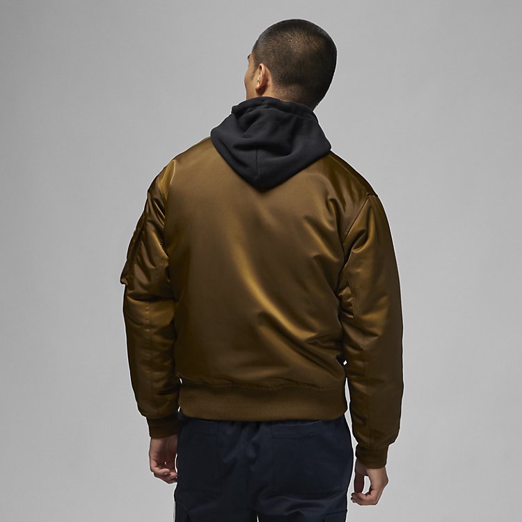 Air Jordan Logo Patch Baseball Collar Jacket 'Kahki' DQ7345-385