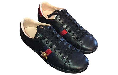 (WMNS) Gucci Ace Embroidered Low 'Black' 431942-A38G0-1284
