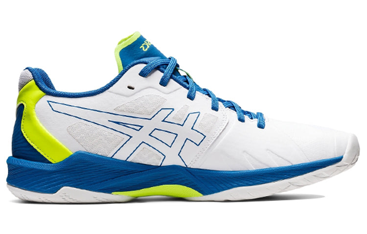 ASICS V-Swift FF 3 Low Tops Wear-resistant Volleyball Shoes White Blue 1053A042-102