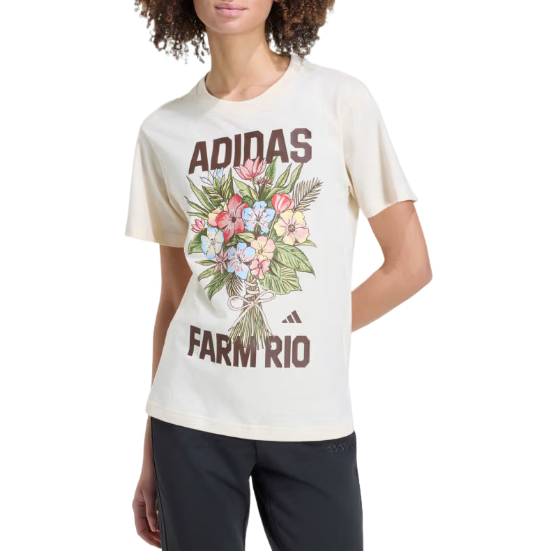(WMNS) adidas x FARM Rio Graphic T-Shirt Asia Sizing 'White' KR0280